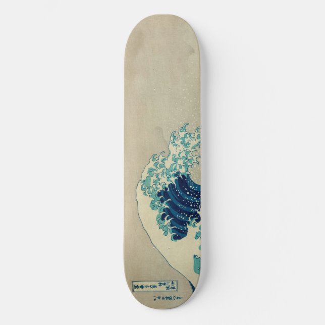 Den Underbara vågen av Kanagawa Skateboard Bräda 20,5 Cm (Framsida)