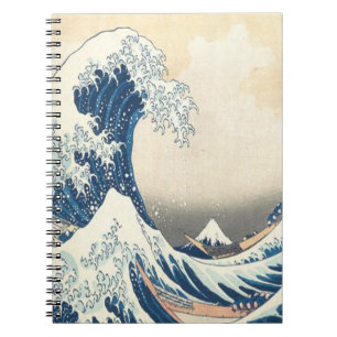 Den Underbara vågen av Kanagawa Ukiyo-e japanska Anteckningsbok