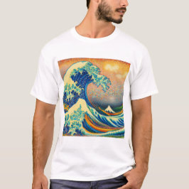 Den Underbara vågen, påfyllnad av Kanagawa v2 T Shirt