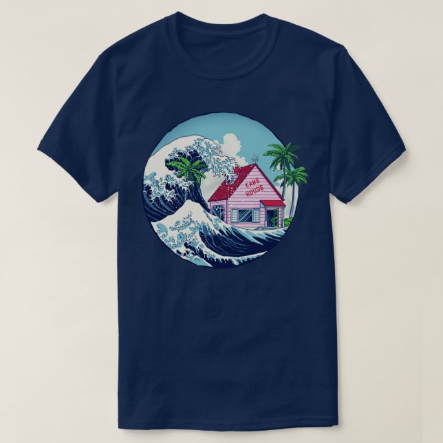 den underbara vågen vid vilthuset t shirt (Design framsida)
