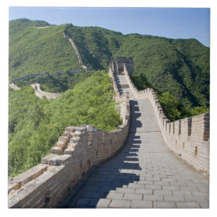 Den underbara väggen av chinan i Beijing, china Kakelplatta