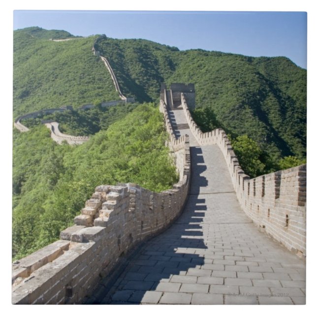 Den underbara väggen av chinan i Beijing, china Kakelplatta (Framsidan)