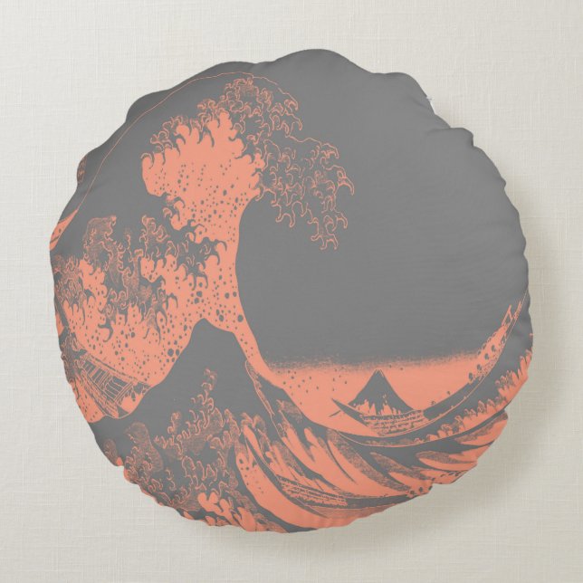 Den Underbara vågrunda fyllningen och Gråttet Rund Kudde (Baksidan)