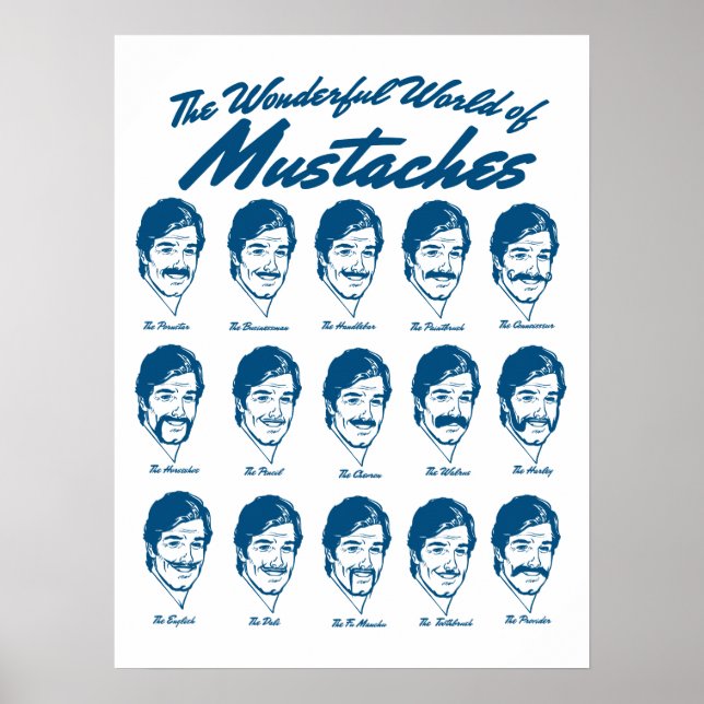 Den underbara värld av Mustacher Poster (Framsidan)