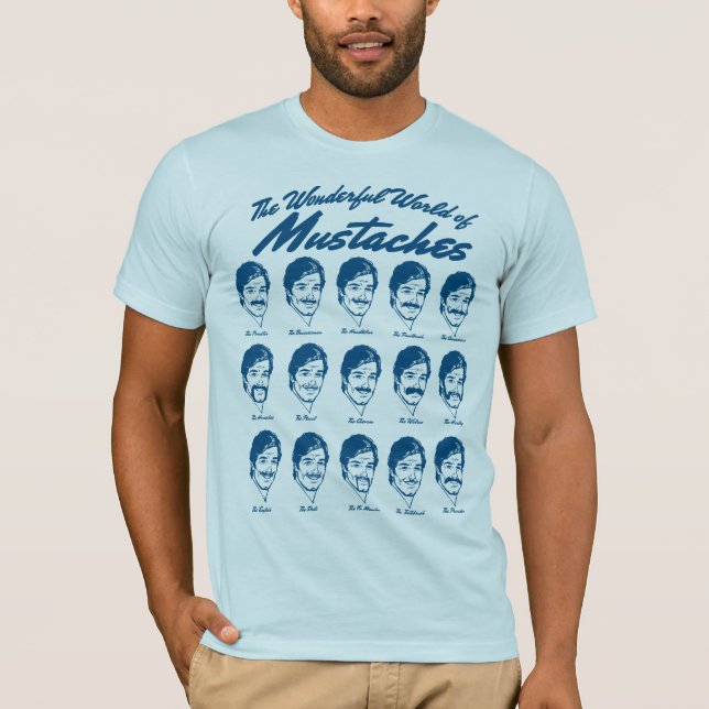Den underbara världen i Mustacher Shirt Tee Shirt (Framsida)