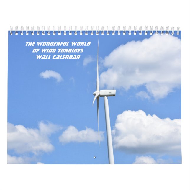 Den underbara världen med Vind Turbines Wall Calen Kalender (Omslag)