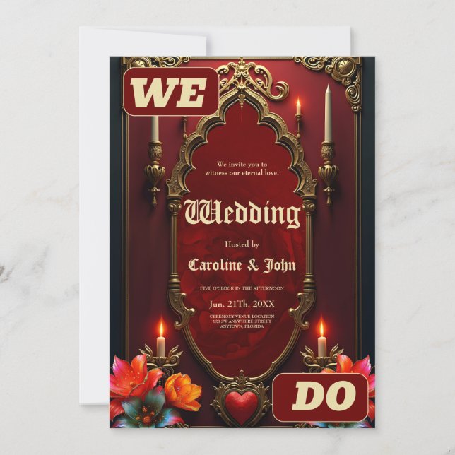 Den underbara vintagen stil. inbjudningar (Framsida)