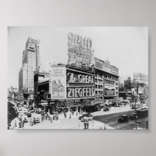 Den underbara Ziegfeld Astor theatren Broadway New Poster
