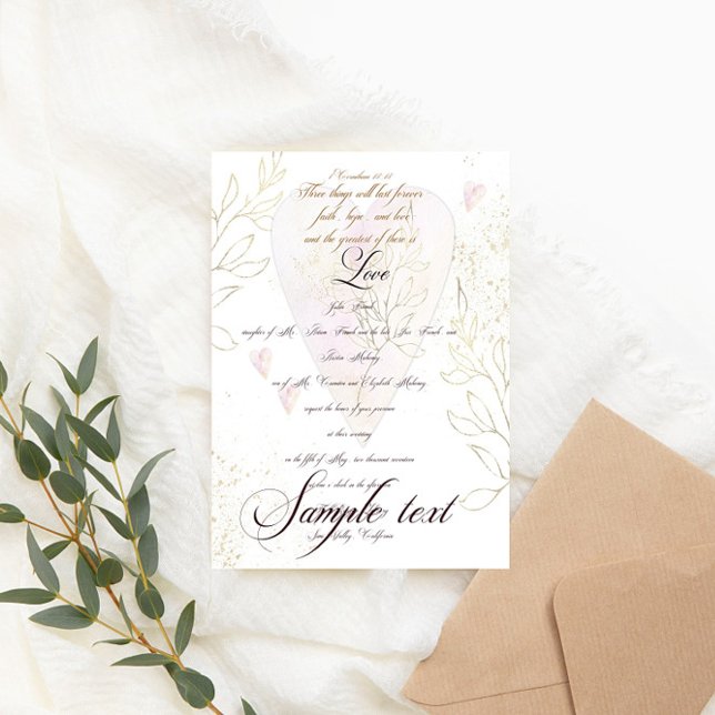 Den Underbarare av dessa är Kärlek/blank Christian Inbjudningar (Skapare uppladdad)