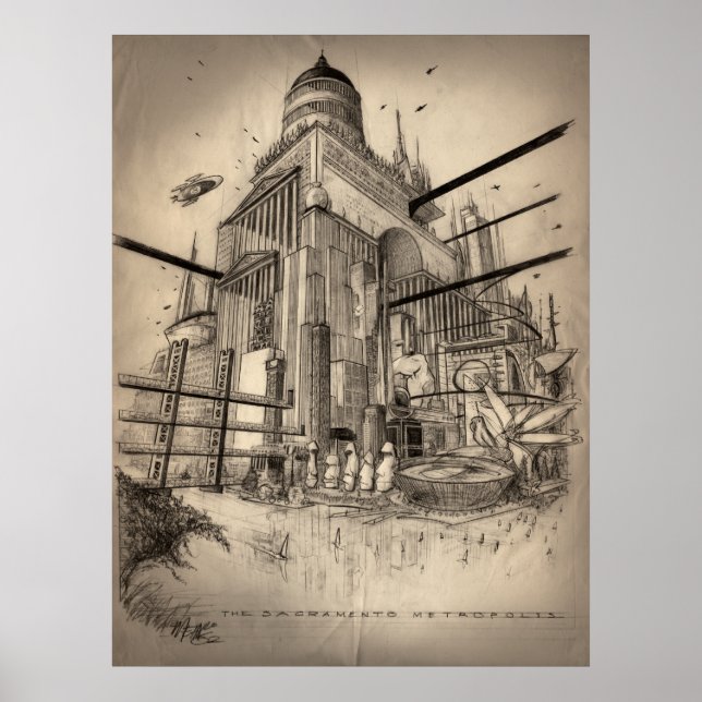 Den Underbarare Sacramento Metropolis Poster (Framsidan)
