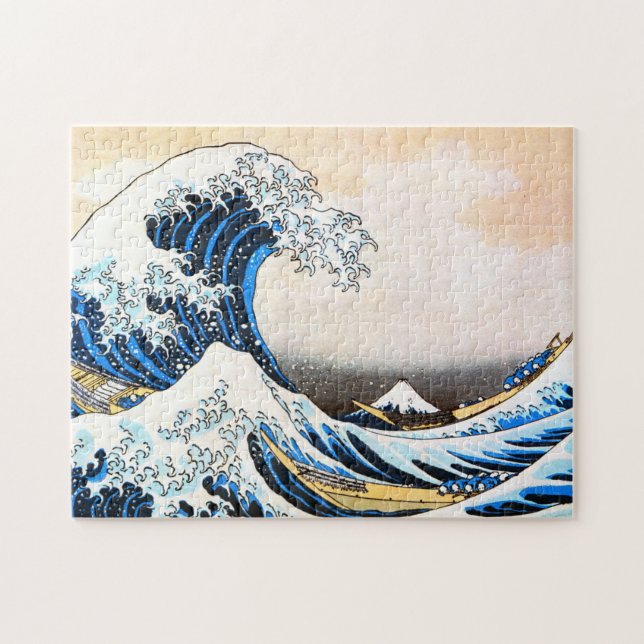 Den Underbarare vågen av Kanagawa, Hokusai Pussel (Horisontell)