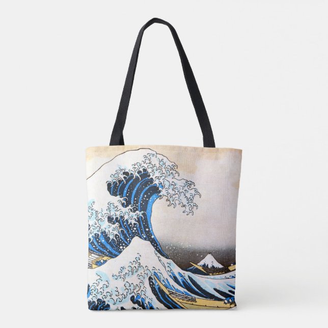 Den Underbarare vågen av Kanagawa, Hokusai Tygkasse (Baksida)