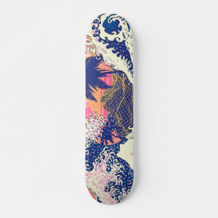 Den underbarare vågen av kanagawa och handflatan  mini skateboard bräda 18,5 cm