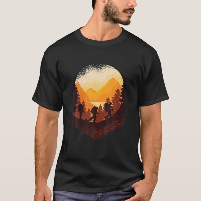Den Underbarare vyn kommer efter det svåraste klim T Shirt (Framsida)