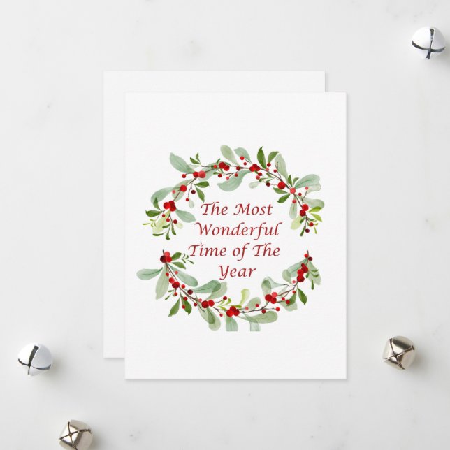 Den underbaraste tiden på året på en  julkort (Fram/Back In Situ)