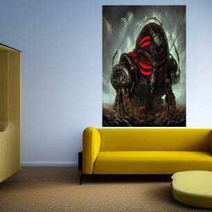 Den underjordiska gruvarbetaren AI Art Poster