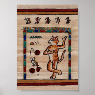 Den underliga kattens egyptiska Poster