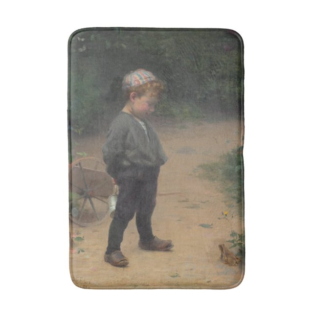 Den unga biologen med en groda (av Paul Peel) Badrumsmatta (Framsidan (Vertikal))