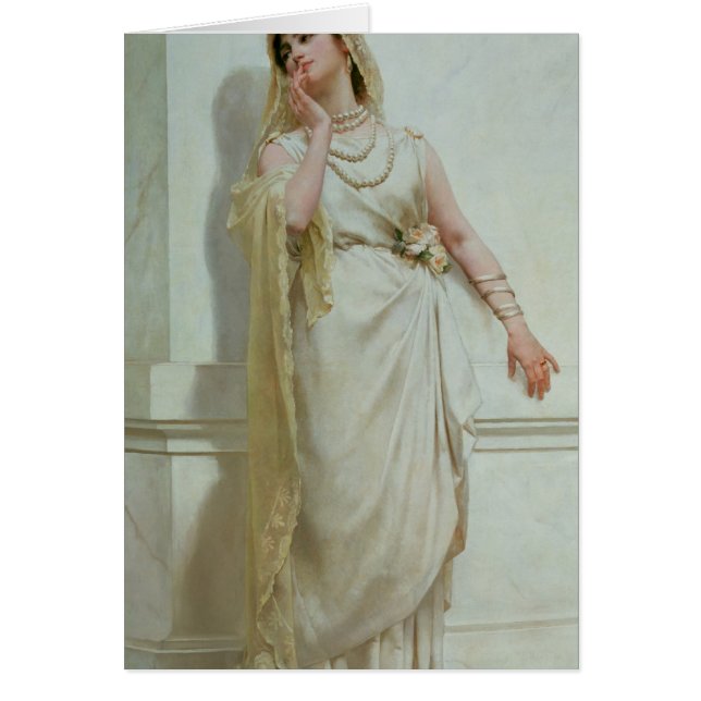 Den unga bruden, 1883 hälsningskort (Framsidan)