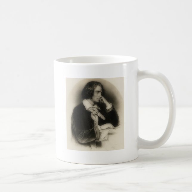 den unga Franzen Liszt - porträtt Kaffemugg (Höger)