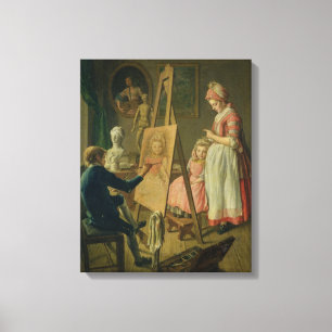 Den unga konstnären, c.1760 canvastryck