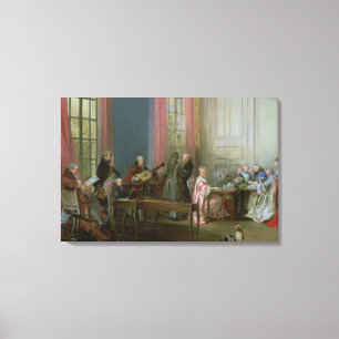 Den unga Mozarten på clavichorden Canvastryck