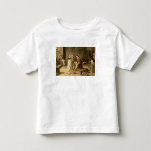 Den unga sculptressen (olja på kanfas) t-shirt