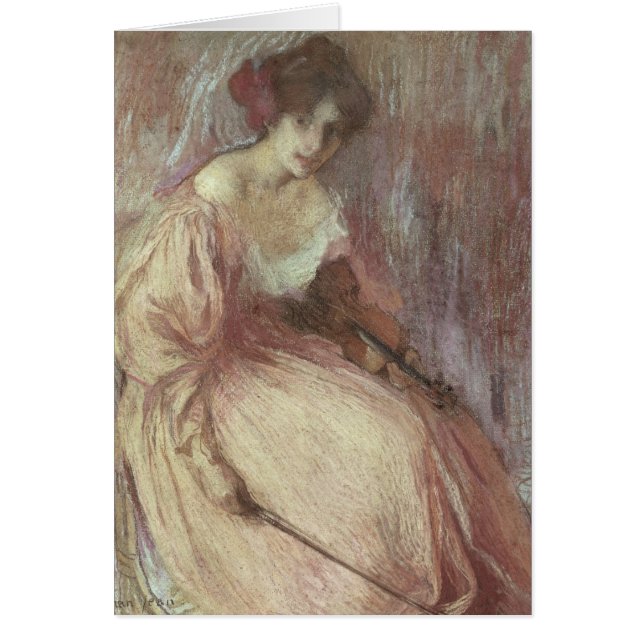 Den unga violinisten hälsningskort (Framsidan)