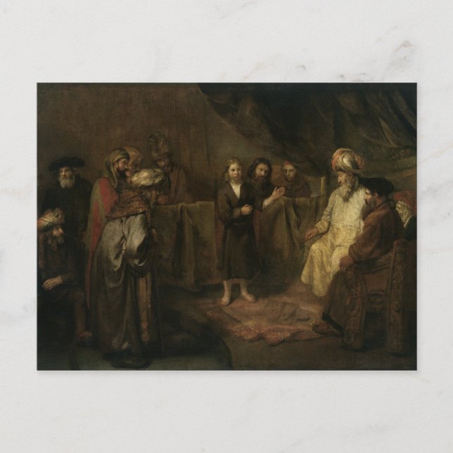 Den unge Kristus i Temple Vykort (Framsida)