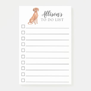 Den ungerska Vizsla hundpersonligen som ska göras Post-it Block