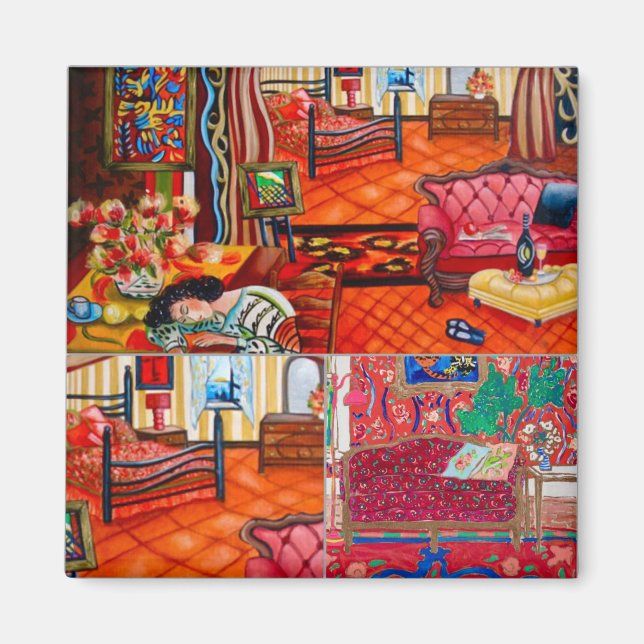 Den unika, färgstarka hemdesignen i Matisses färg Magnet (Framsidan)