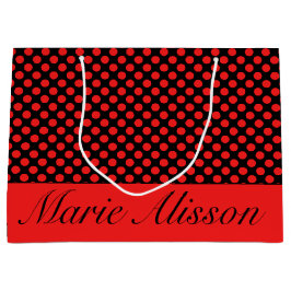 Den unika vintagen för Röd och svart polka dots mö