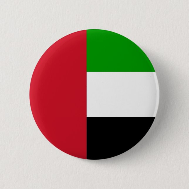 Den United Arab Emirates flagga knäppas Knapp (Framsida)