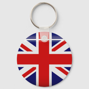 Den United Kingdom flagga knäppas Keychain Nyckelring