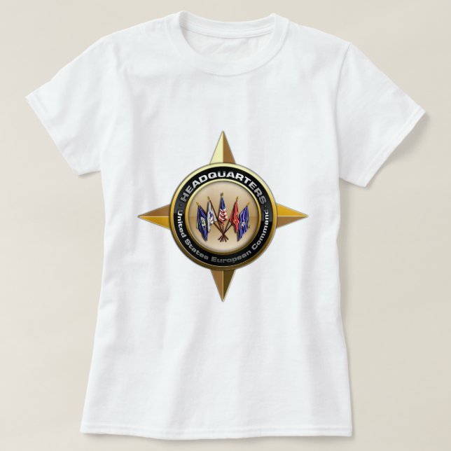 Den United States europén befaller T-shirt (Design framsida)