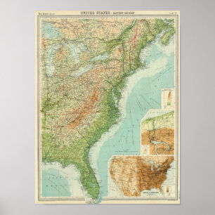 Den United States östran delar upp Poster