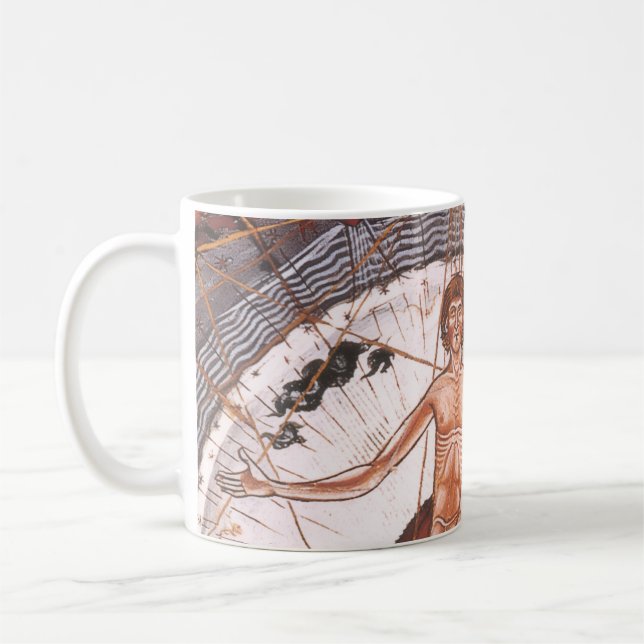 Den Universella Mannen - Hildegard von Bingen Kaffemugg (Vänster)