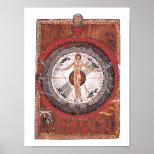 Den Universella Mannen - Hildegard von Bingen Poster