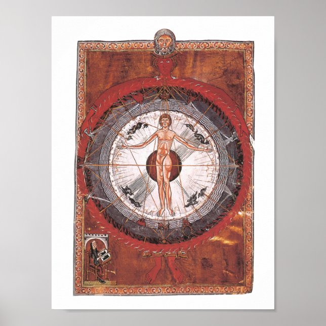 Den Universella Mannen - Hildegard von Bingen Poster (Framsidan)