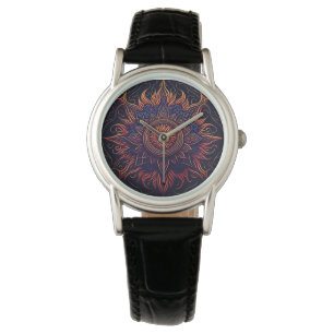 Den upplysta Väg: Flamande Öga Mandala Armbandsur