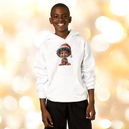 Den uppskattade Baby-julen Elf Boy's Hoodie T Shirt