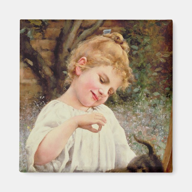 Den uppspelande kattungen magnet (Framsidan)