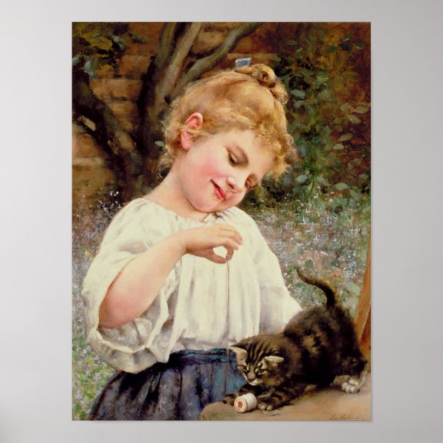 Den uppspelande kattungen poster (Framsidan)