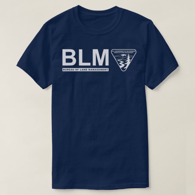 Den ursprungliga BLM Bureau of Land Management Whi T Shirt (Design framsida)