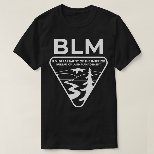 Den ursprungliga BLM Bureau of Land Management Whi T Shirt (Design framsida)