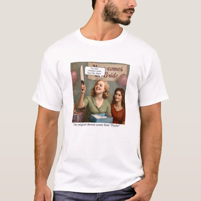 Den ursprungliga duschscenen från Psycho. T Shirt (Framsida)