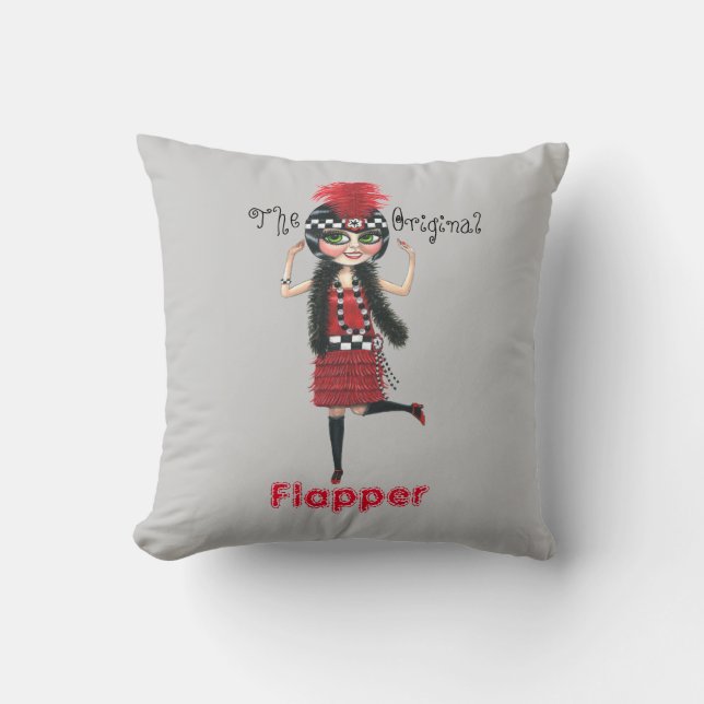 Den ursprungliga flapper-ronden på 20-talet. kudde (Framsida)