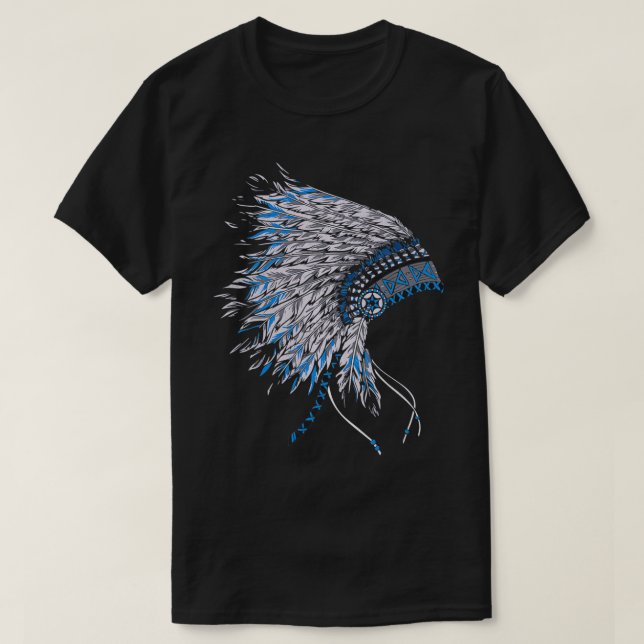 Den ursprungliga Indian-headresskostnaden för T Shirt (Design framsida)