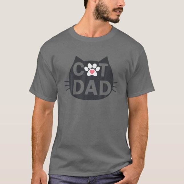 Den ursprungliga kattgåvan från Pappa från katt, k T Shirt (Framsida)
