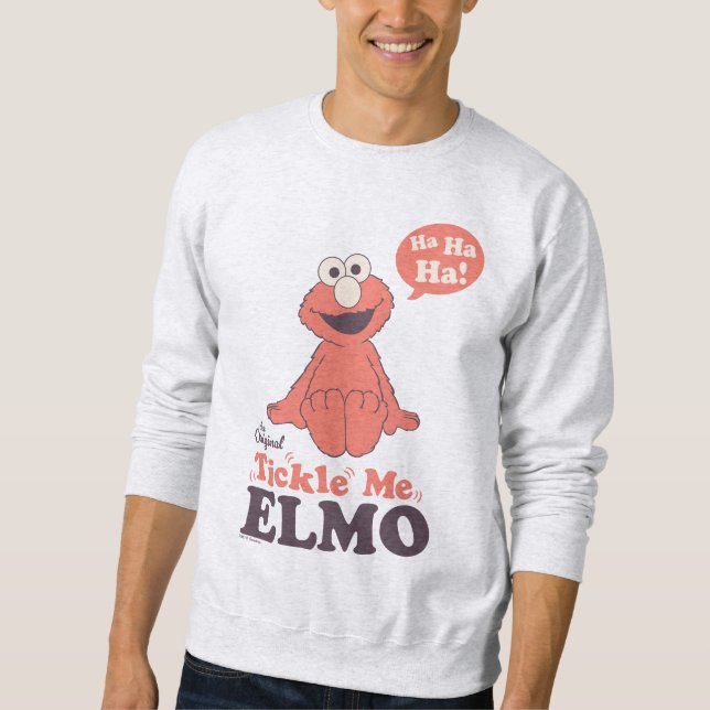 Den Ursprungliga Kittla Mig Elmo Lång Ärmad Tröja (Framsida)